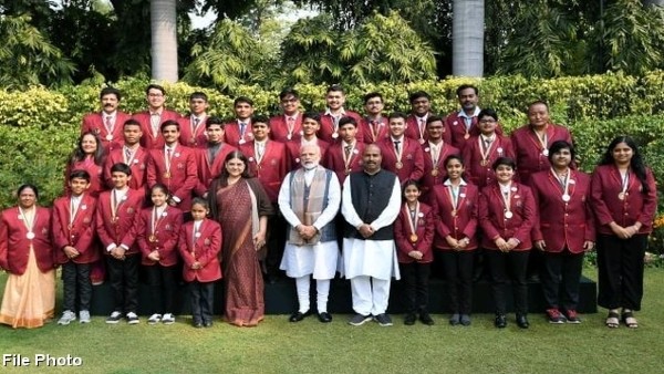 PM Modi interacts with children awarded Pradhan Mantri Rashtriya Bal Puraskar PM Modi interacts with children awarded Pradhan Mantri Rashtriya Bal Puraskar