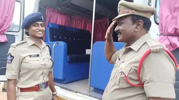 Heartwarming photo of Andhra cop saluting daughter goes viral Heartwarming photo of Andhra cop saluting daughter goes viral