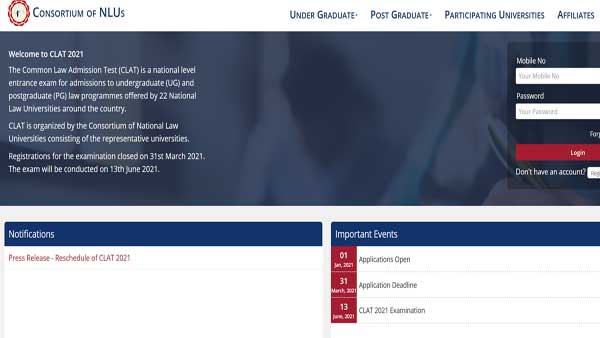 CLAT 2021 exam date rescheduled: Check official notice here CLAT 2021 exam date rescheduled: Check official notice here