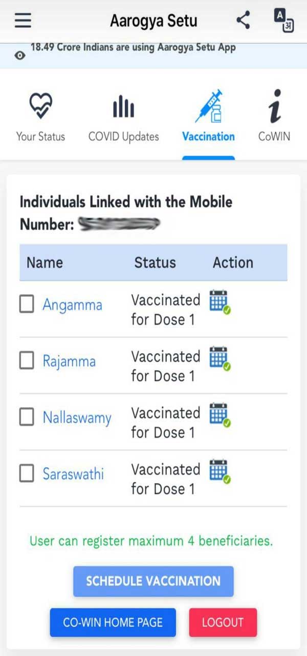 The glitch: User tries to register for vaccination, learns four others took vaccine using his number The glitch: User tries to register for vaccination, learns four others took vaccine using his number