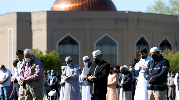 In Chicago, Muslims perform an Eid al-Fitr prayer in an outdoor open In Chicago, Muslims perform an Eid al-Fitr prayer in an outdoor open