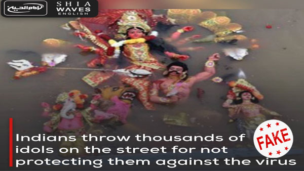 Fake: Indians did not throw idols of Gods for failure to protect against COVID-19 Fake: Indians did not throw idols of Gods for failure to protect against COVID-19