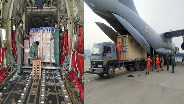 IAF airlifts 403 oxygen containers of 6,856 Metric Tonnes IAF airlifts 403 oxygen containers of 6,856 Metric Tonnes