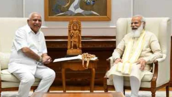 Karnataka Chief Minister, BS Yediyurappa meets Prime Minister Narendra Modi in Delhi Karnataka Chief Minister, BS Yediyurappa meets Prime Minister Narendra Modi in Delhi