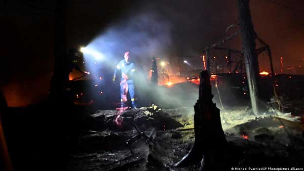 Major fire breaks out at Greek migrant camp Major fire breaks out at Greek migrant camp