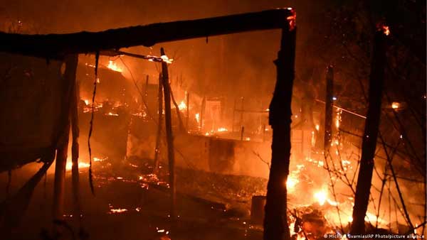 Major fire breaks out at Greek migrant camp Major fire breaks out at Greek migrant camp