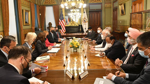 PM Modi meets Kamala Harris; discusses bilateral ties, Indo-Pacific PM Modi meets Kamala Harris; discusses bilateral ties, Indo-Pacific