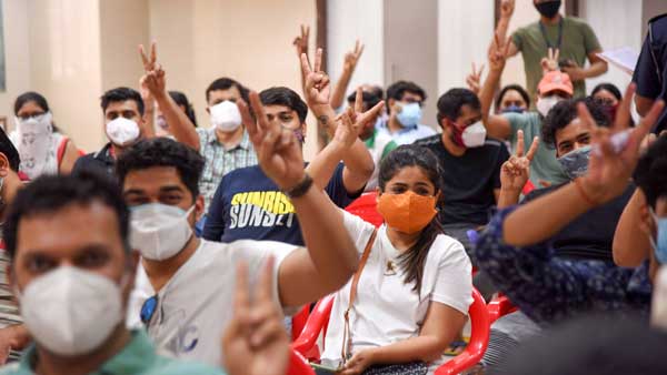 Celebrations galore as India gets set to cross 100 crore COVID-19 vaccination mark Celebrations galore as India gets set to cross 100 crore COVID-19 vaccination mark