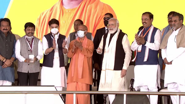 PM Modi lays foundation stone for Noida International Airport, Jewar in Gautam Buddh Nagar PM Modi lays foundation stone for Noida International Airport, Jewar in Gautam Buddh Nagar