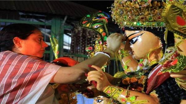 Durga Puja is an expression of dance, music, crafts, Durga Puja is an expression of dance, music, crafts,