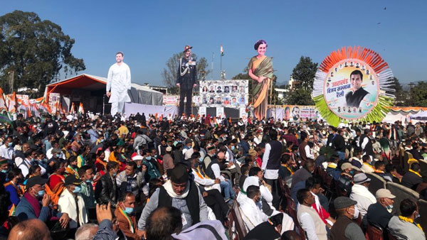 Post-war between Congress-BJP over Gen. Rawat’s cut-out at Rahul’s rally Post-war between Congress-BJP over Gen. Rawat’s cut-out at Rahul’s rally