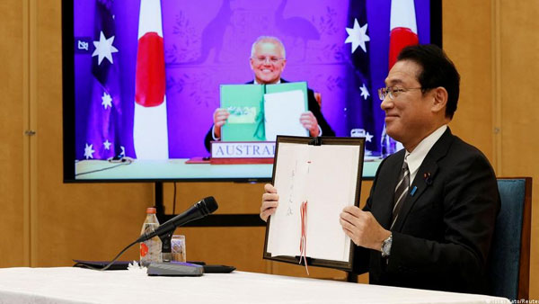 Australia, Japan sign defense cooperation treaty Australia, Japan sign defense cooperation treaty