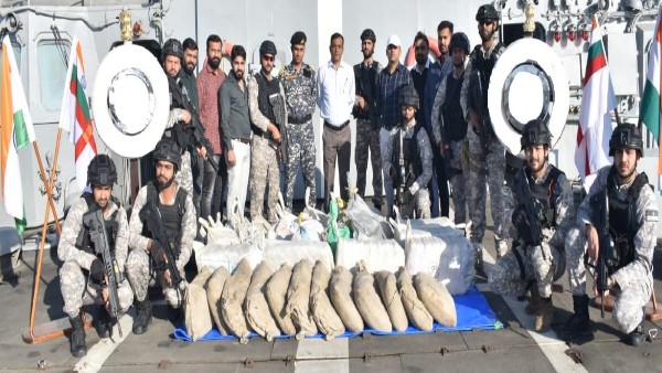NCB, Navy seize over 760 kg drugs worth about Rs 2,000 cr from high seas off Gujarat coast NCB, Navy seize over 760 kg drugs worth about Rs 2,000 cr from high seas off Gujarat coast