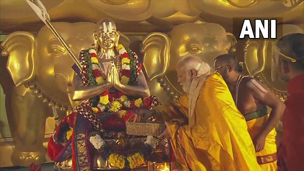 PM Modi-inaugurated Statue of Equality of Sriramanujacharya is made in China PM Modi-inaugurated Statue of Equality of Sriramanujacharya is made in China