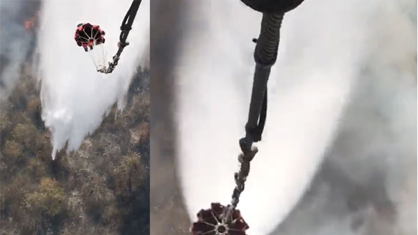 Watch: IAF undertakes Babmi Bucket operation to douse fire as Sariska Tiger Reserve Watch: IAF undertakes Babmi Bucket operation to douse fire as Sariska Tiger Reserve