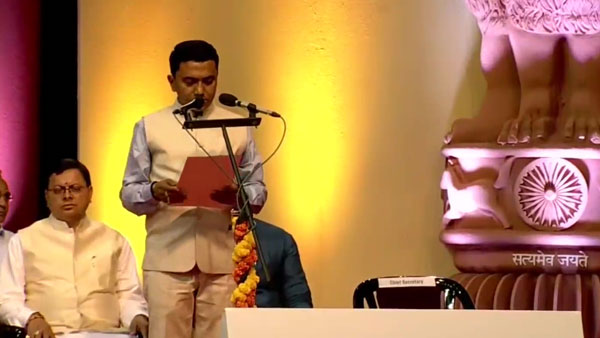 Swearing-in Ceremony LIVE: Pramod Sawant takes oath as Goa Chief Minister for the 2nd consecutive term Swearing-in Ceremony LIVE: Pramod Sawant takes oath as Goa Chief Minister for the 2nd consecutive term