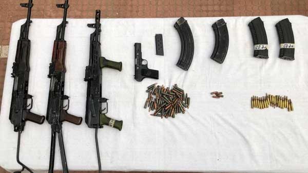 Chinese pistol, AK-47s seized near terrorist hideout near LoC Chinese pistol, AK-47s seized near terrorist hideout near LoC