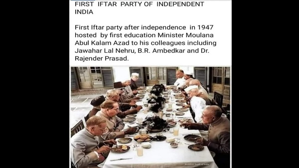 Fact Check: Is this picture showing Nehru, Ambedkar taken at first Iftar Party of Independent India? Fact Check: Is this picture showing Nehru, Ambedkar taken at first Iftar Party of Independent India?