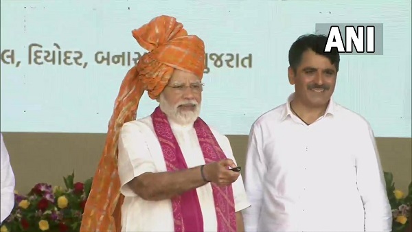 PM Modi lays foundation stone of multiple development projects at Banas Dairy Sankul PM Modi lays foundation stone of multiple development projects at Banas Dairy Sankul