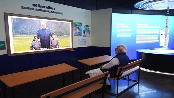 Modi buys first ticket of the museum Modi buys first ticket of the museum