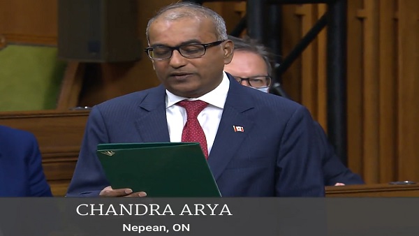 Canadian MP Chandra Arya speaks Kannada in Parliament, mentions Kuvempu, Dr Rajkumar Canadian MP Chandra Arya speaks Kannada in Parliament, mentions Kuvempu, Dr Rajkumar