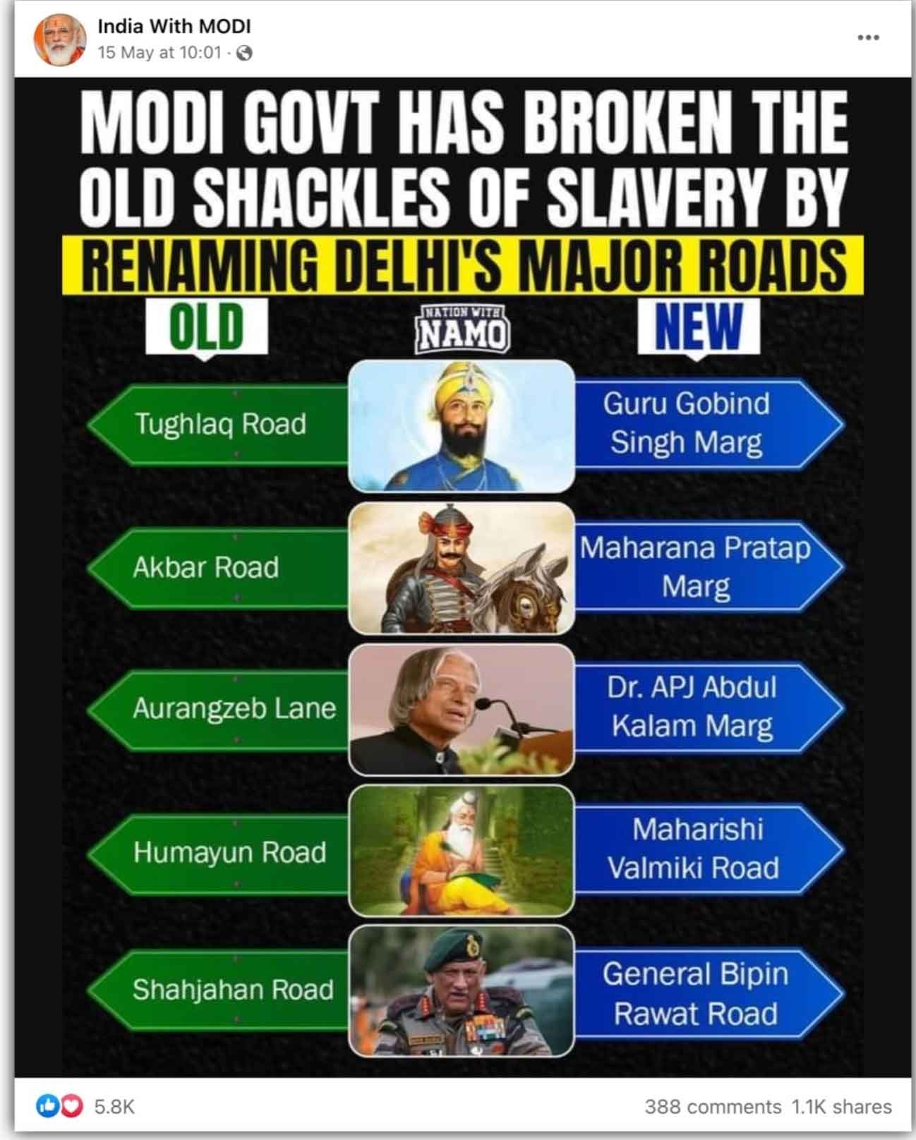 Fact Check: Has Centre renamed these five Mughal Streets in Lutyens Delhi Fact Check: Has Centre renamed these five Mughal Streets in Lutyens Delhi