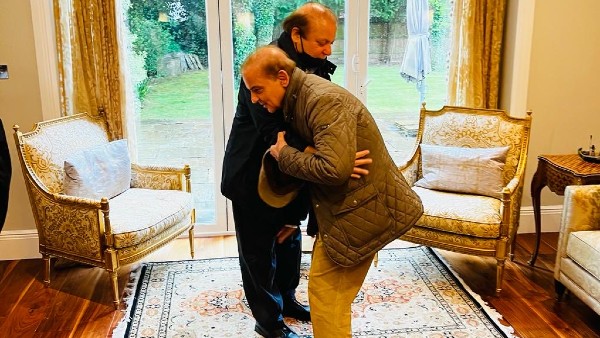 Pakistan PM Shehbaz Sharif meets elder brother Nawaz in London Pakistan PM Shehbaz Sharif meets elder brother Nawaz in London