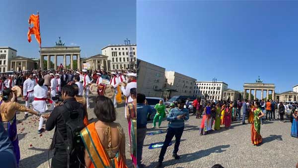 PM Modi in Germany: Watch a flavour of India at the Brandenburg Gate! PM Modi in Germany: Watch a flavour of India at the Brandenburg Gate!