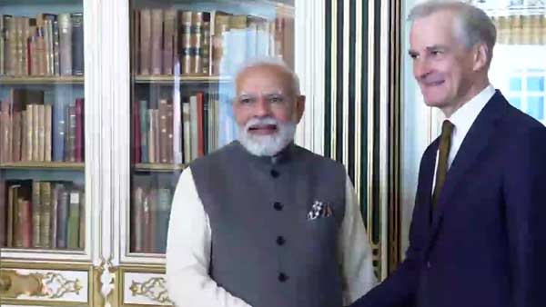 PM Modi meets Norway PM Jonas Gahr Støre, discusses ways to deepen developmental cooperation PM Modi meets Norway PM Jonas Gahr Støre, discusses ways to deepen developmental cooperation