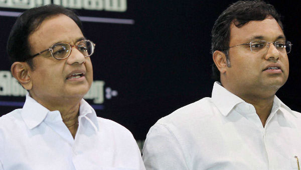 File Photo of P Chidambaram and Karti Chidambaram File Photo of P Chidambaram and Karti Chidambaram