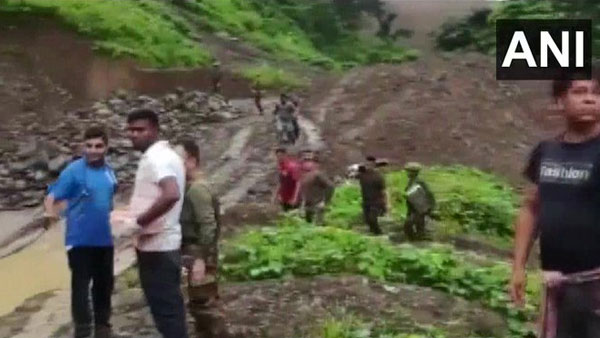 Massive landslide blocks rivers flow in Manipur, 2 killed, dozens missing Massive landslide blocks rivers flow in Manipur, 2 killed, dozens missing