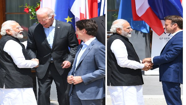 In Pics: PM Modi meets Joe Biden, Emmanuel Macron and Justin Trudeau at G7 Summit In Pics: PM Modi meets Joe Biden, Emmanuel Macron and Justin Trudeau at G7 Summit