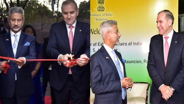 Jointly inaugurated the new Indian Embassy in Paraguay with FM Julio Cesar Arriola. Jointly inaugurated the new Indian Embassy in Paraguay with FM Julio Cesar Arriola.