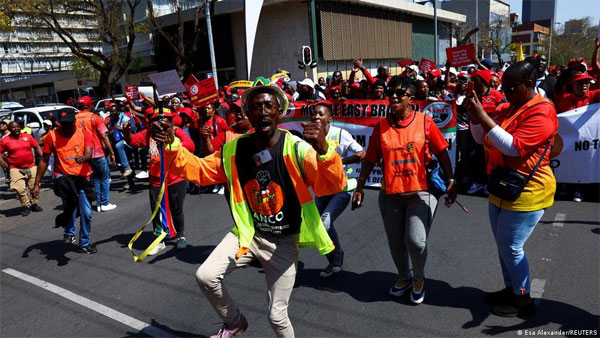 South African workers protest cost of living South African workers protest cost of living