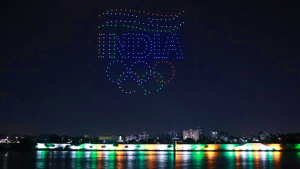 National Games 2022: 600 drones lit up Ahmedabad sky ahead of inauguraion; PM Modi shares pics National Games 2022: 600 drones lit up Ahmedabad sky ahead of inauguraion; PM Modi shares pics