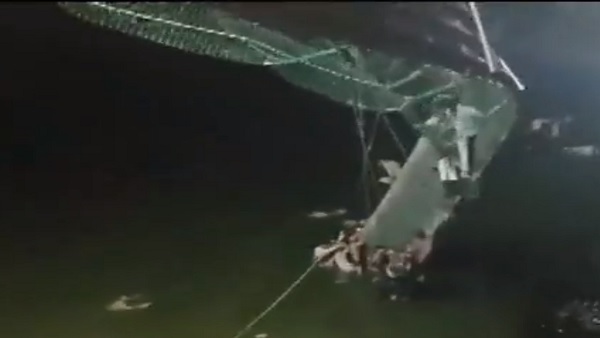 Cable bridge collapses in Gujarat, several feared injured Cable bridge collapses in Gujarat, several feared injured