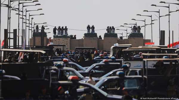 Iraqi protesters injured while marking mass 2019 protests Iraqi protesters injured while marking mass 2019 protests