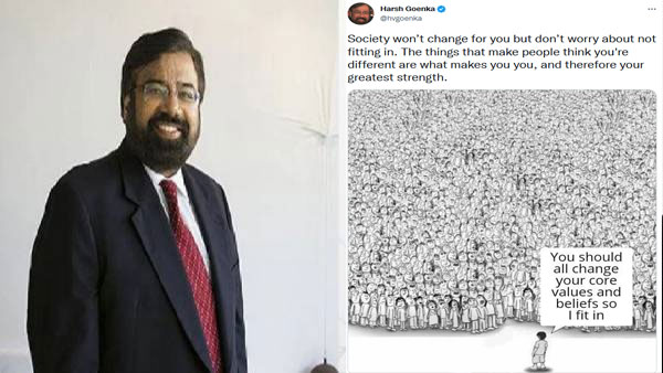 Harsh Goenkas tweet about why it isnt important to fit in garners many likes and a few beg to differ Harsh Goenkas tweet about why it isnt important to fit in garners many likes and a few beg to differ