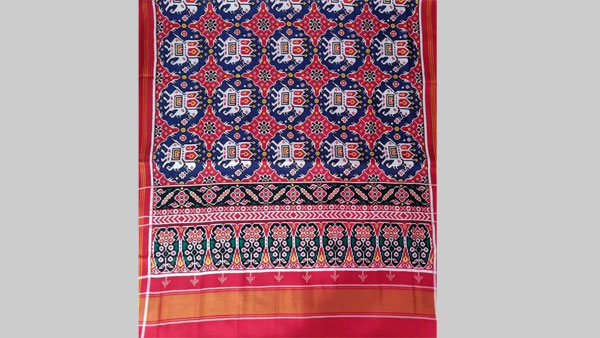 Italy: Patan Patola Dupatta (scarf) (Patan): Italy: Patan Patola Dupatta (scarf) (Patan):