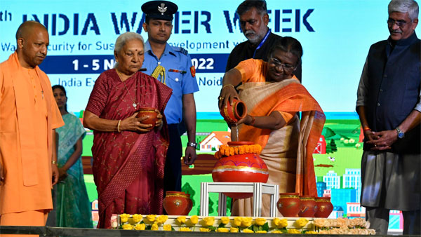 President Draupadi Murmu inaugurates 7th edition of India Water Week in Noida President Draupadi Murmu inaugurates 7th edition of India Water Week in Noida