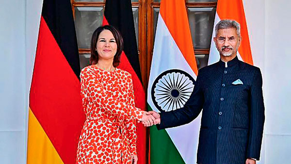 External Affairs Minister S Jaishankar with Minister for Foreign Affairs of Germany Annalena Baerbock during a meeting, in New Delhi. (Photo credit: PTI) External Affairs Minister S Jaishankar with Minister for Foreign Affairs of Germany Annalena Baerbock during a meeting, in New Delhi. (Photo credit: PTI)