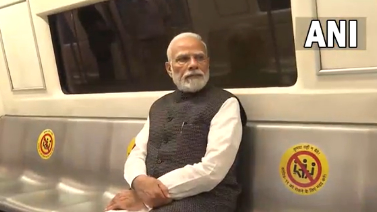 Watch: PM Modi Travels By Delhi Metro To Attend DU Centenary Celebrations