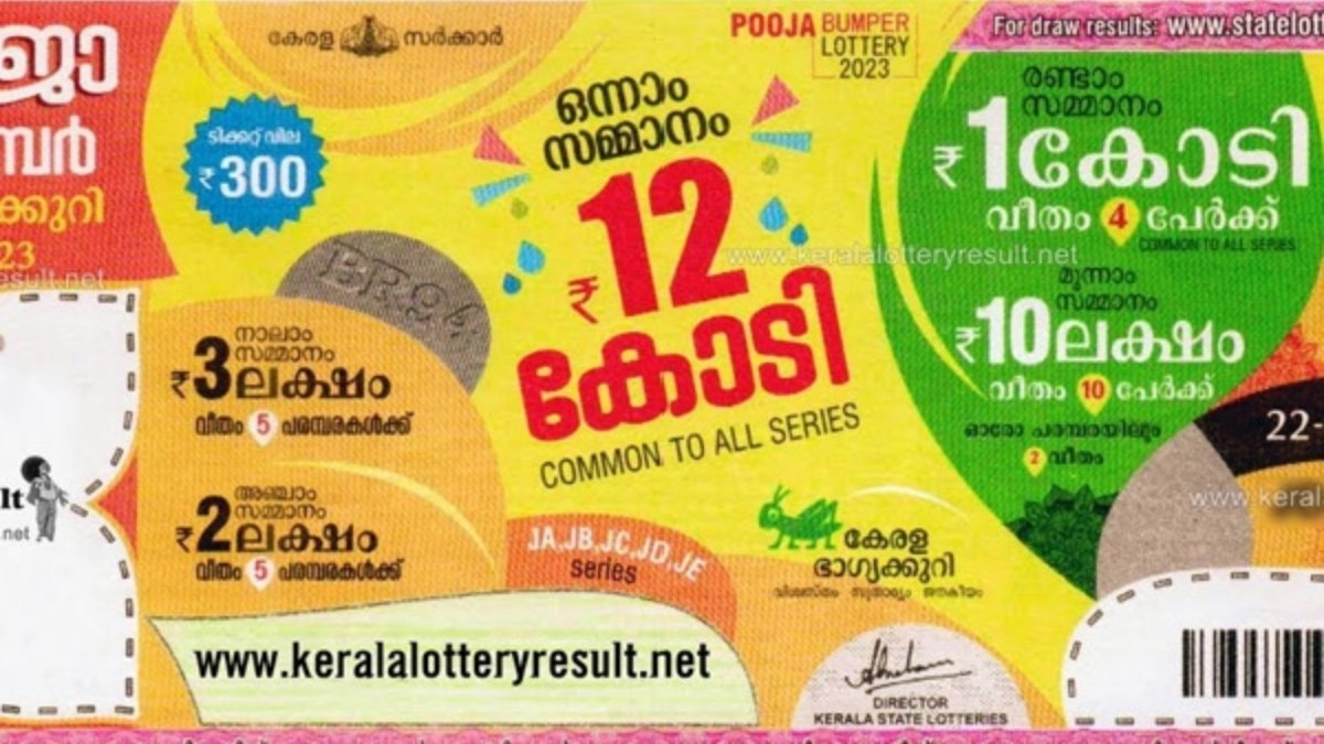Kerala Bumper Lottery Result The 1st Prize Goes To Kasargod; Check