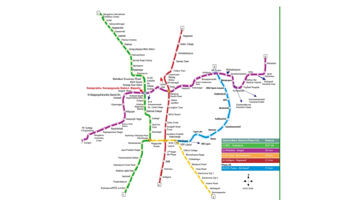 Namma Metro Know Bangalore Metro Route Map, Timings, Lines, Stations And Fare Oneindia News