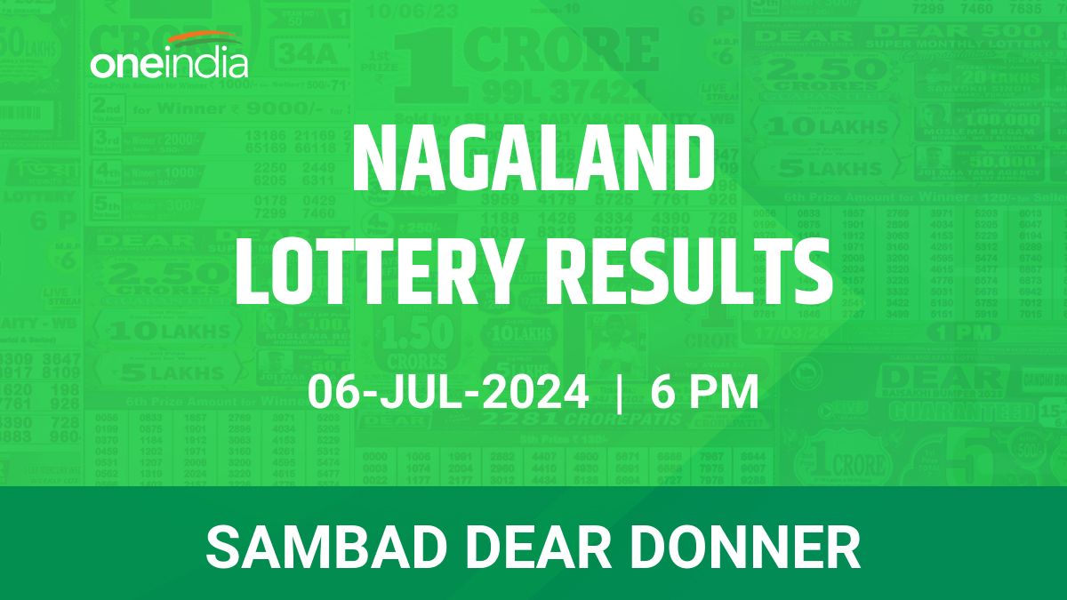 Nagaland Sambad Lottery Dear Donner Winners July 6, 6 PM – Check Results