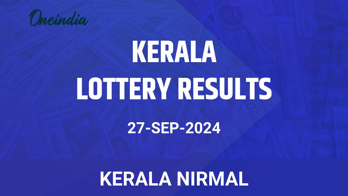 Kerala Lottery Nirmal Winners 27 September Check Results Now! Oneindia News