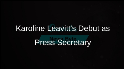 Karoline Leavitt's Debut as Press Secretary | 60SecondsNow