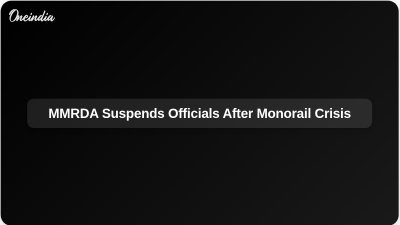 MMRDA Suspends Officials After Monorail Crisis