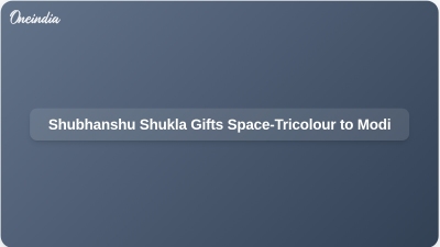 Shubhanshu Shukla Gifts Space-Tricolour to Modi