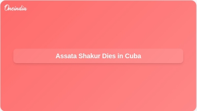 Assata Shakur Dies in Cuba